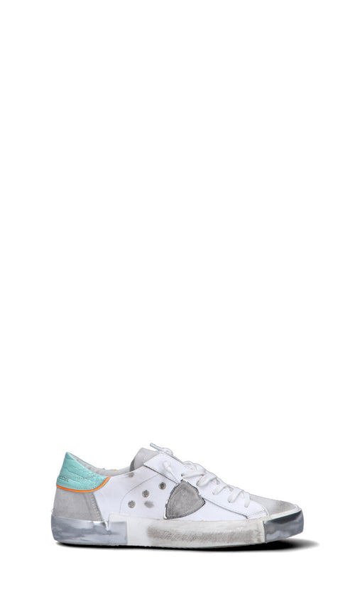 PHILIPPE MODEL Sneaker donna bianca/grigia/azzurra/arancione in pelle