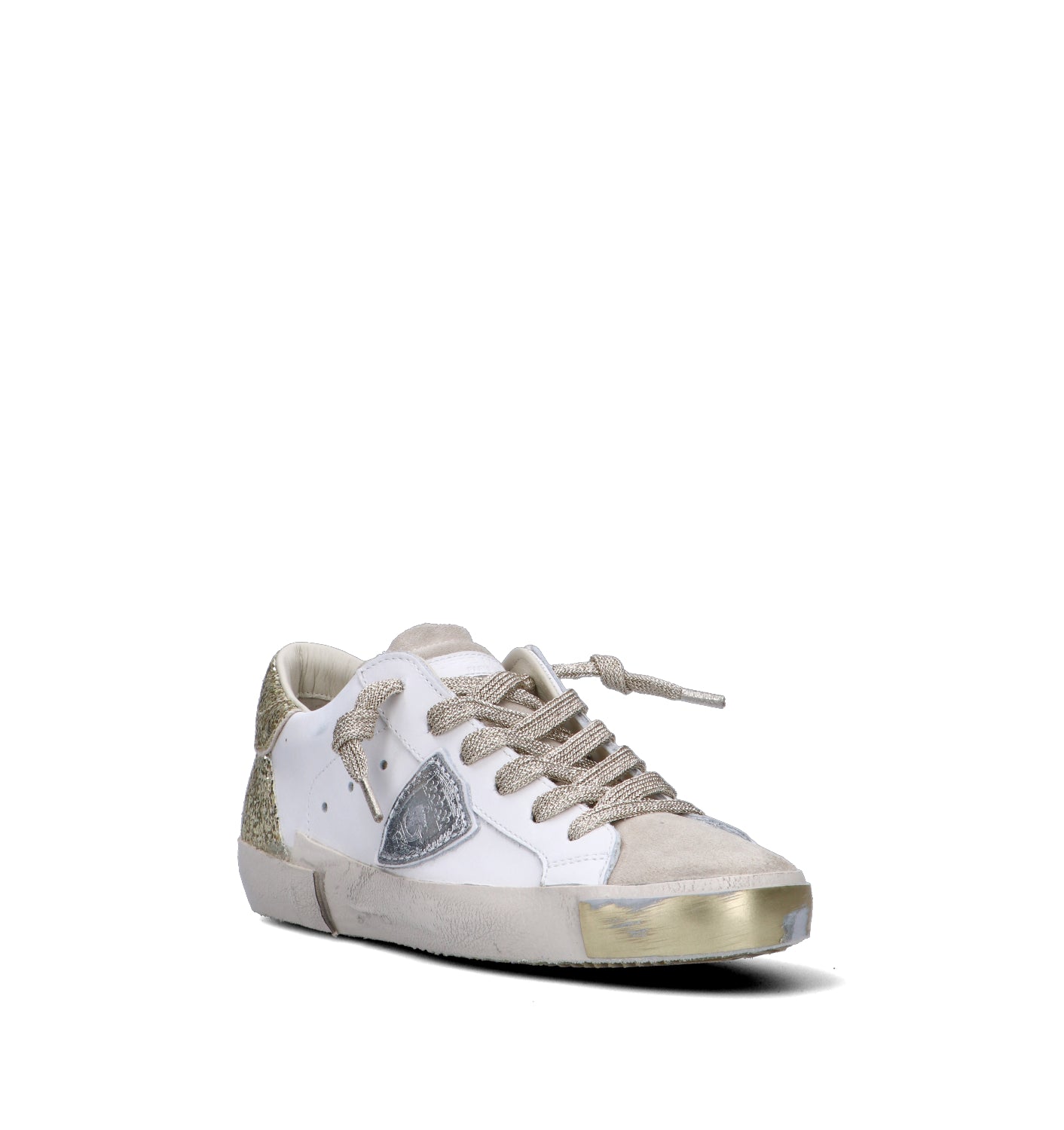 PHILIPPE MODEL Sneaker donna bianca/oro