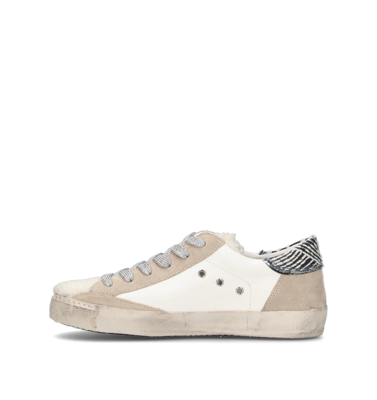 PHILIPPE MODEL Sneaker donna bianca/beige in pelle