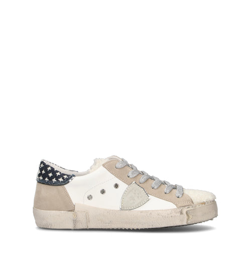 PHILIPPE MODEL Sneaker donna bianca/beige in pelle