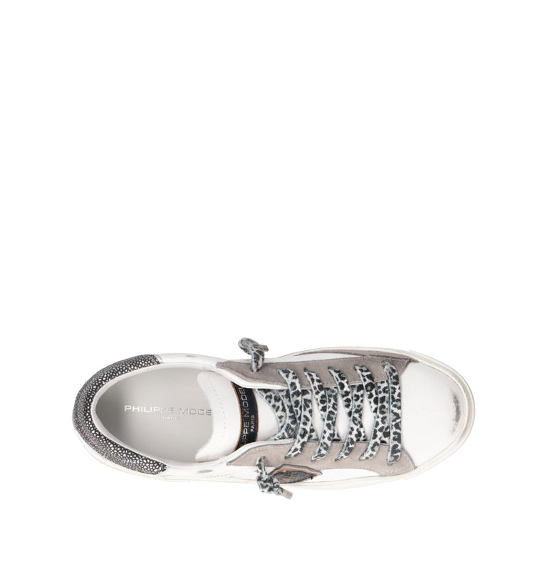 PHILIPPE MODEL Sneaker donna bianca in pelle