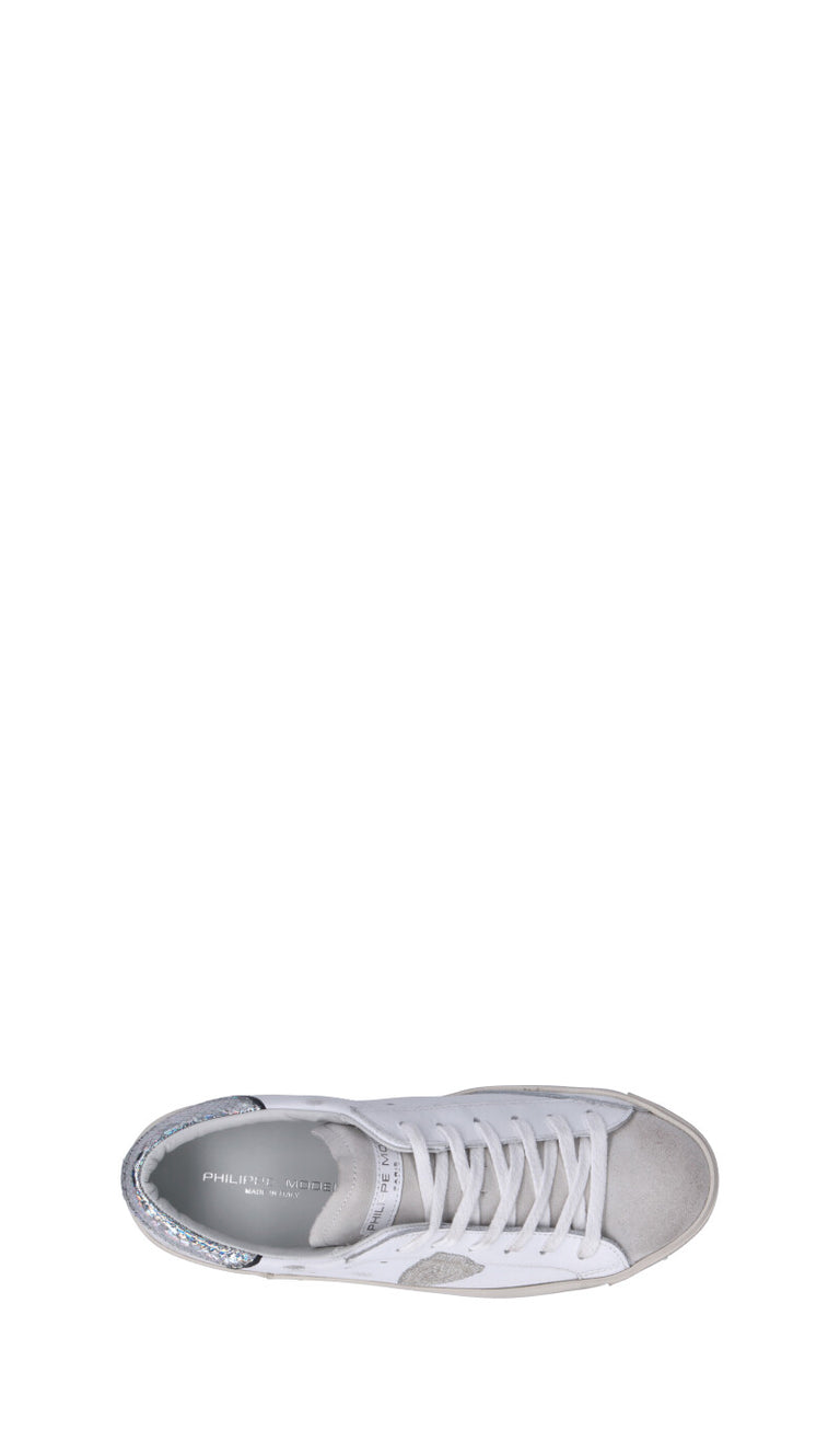 PHILIPPE MODEL Sneaker donna bianca/argento in pelle