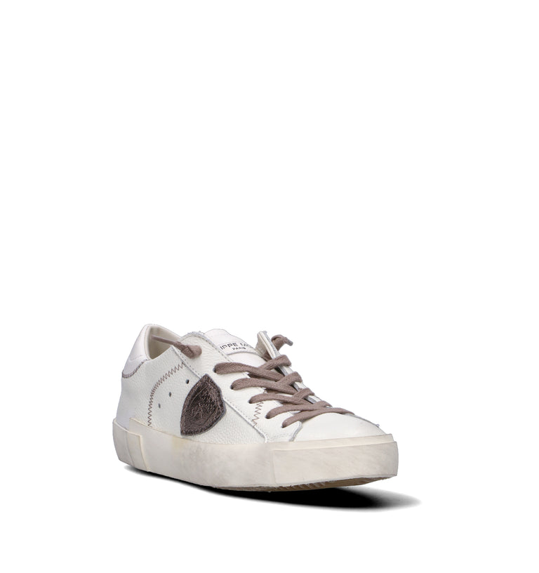 PHILIPPE MODEL Sneaker donna bianca in pelle
