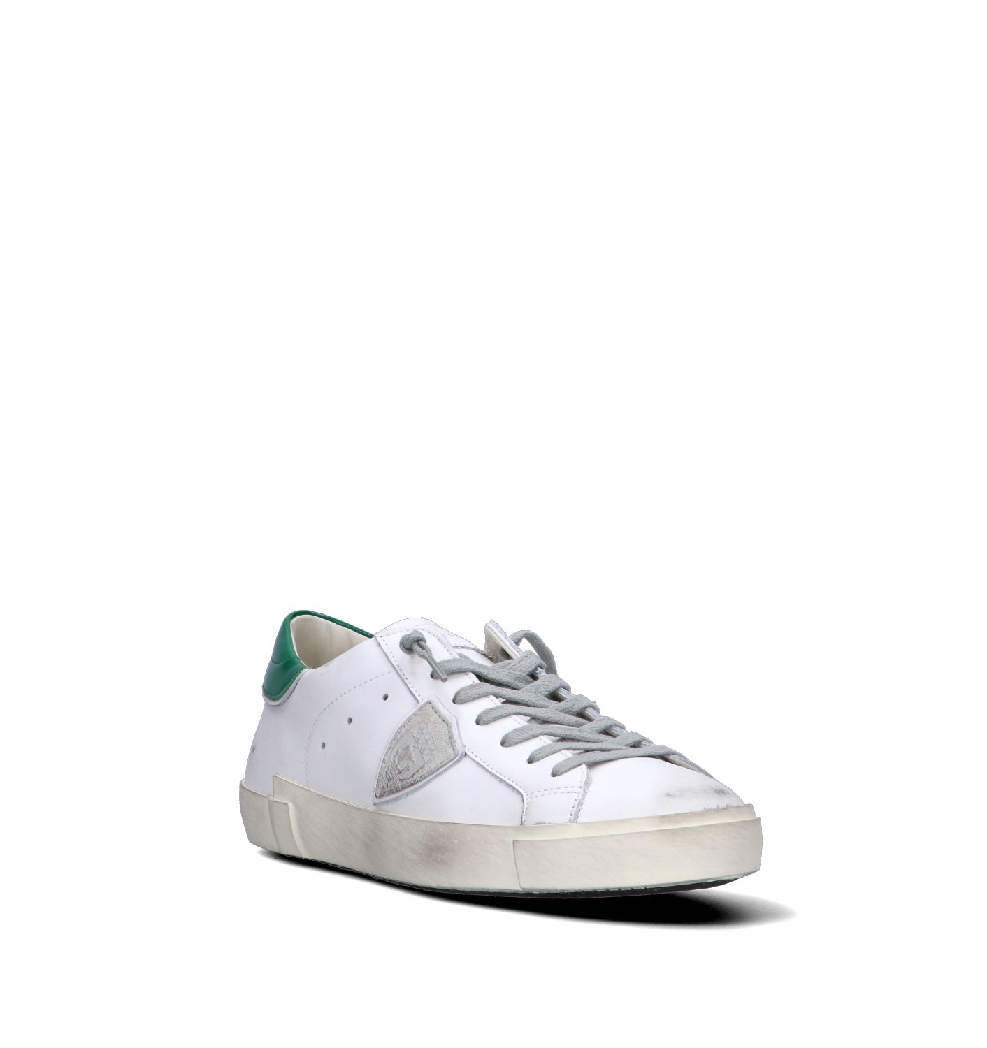 PHILIPPE MODEL Sneaker uomo bianca/verde in pelle
