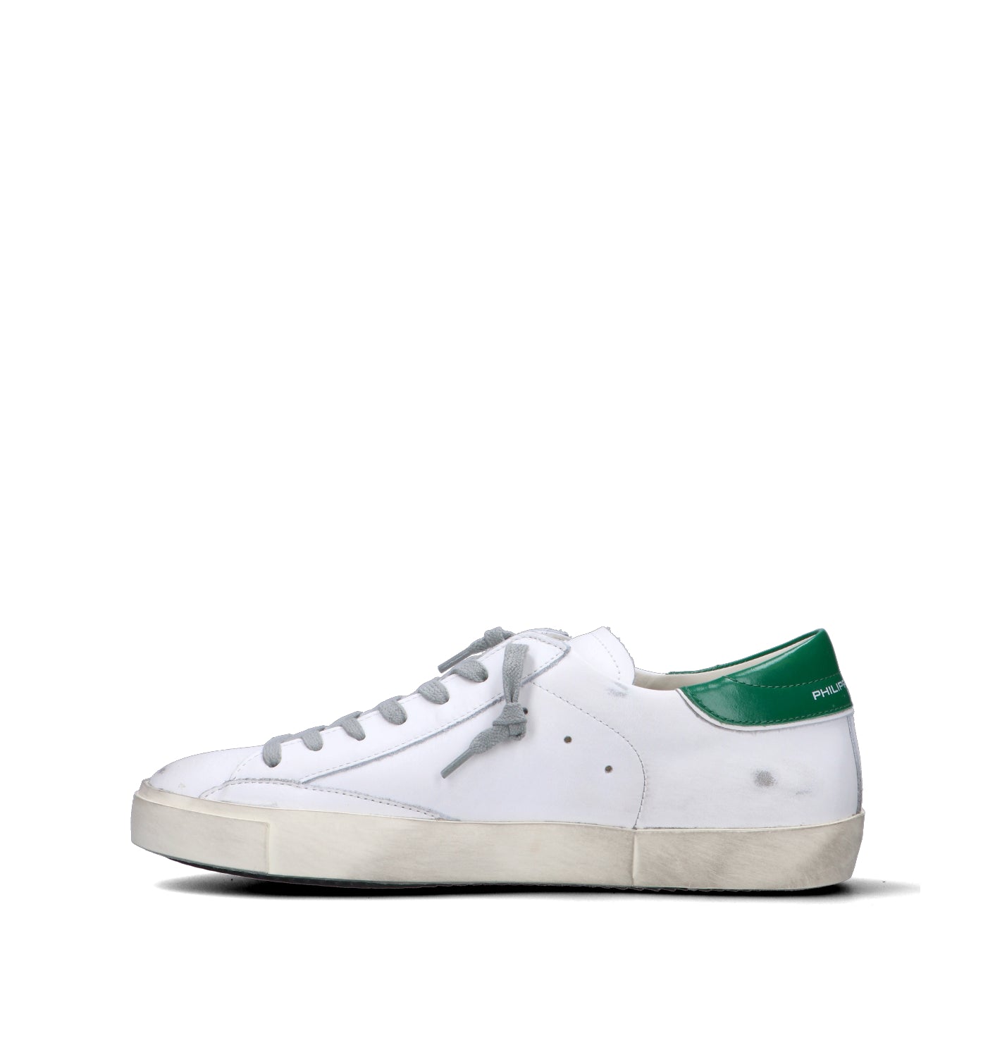 PHILIPPE MODEL Sneaker uomo bianca/verde in pelle