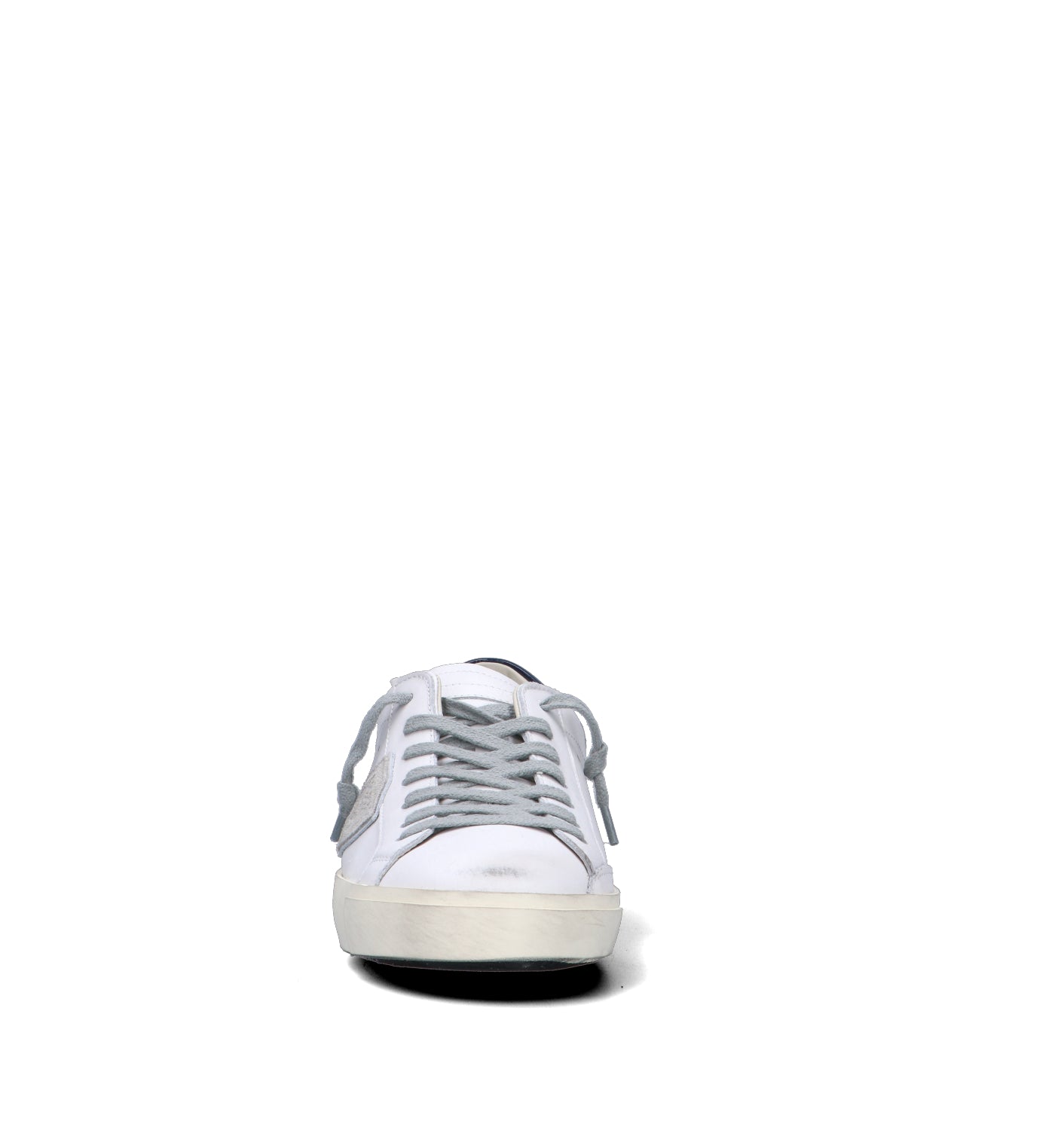 PHILIPPE MODEL Sneaker uomo bianca/blu in pelle.