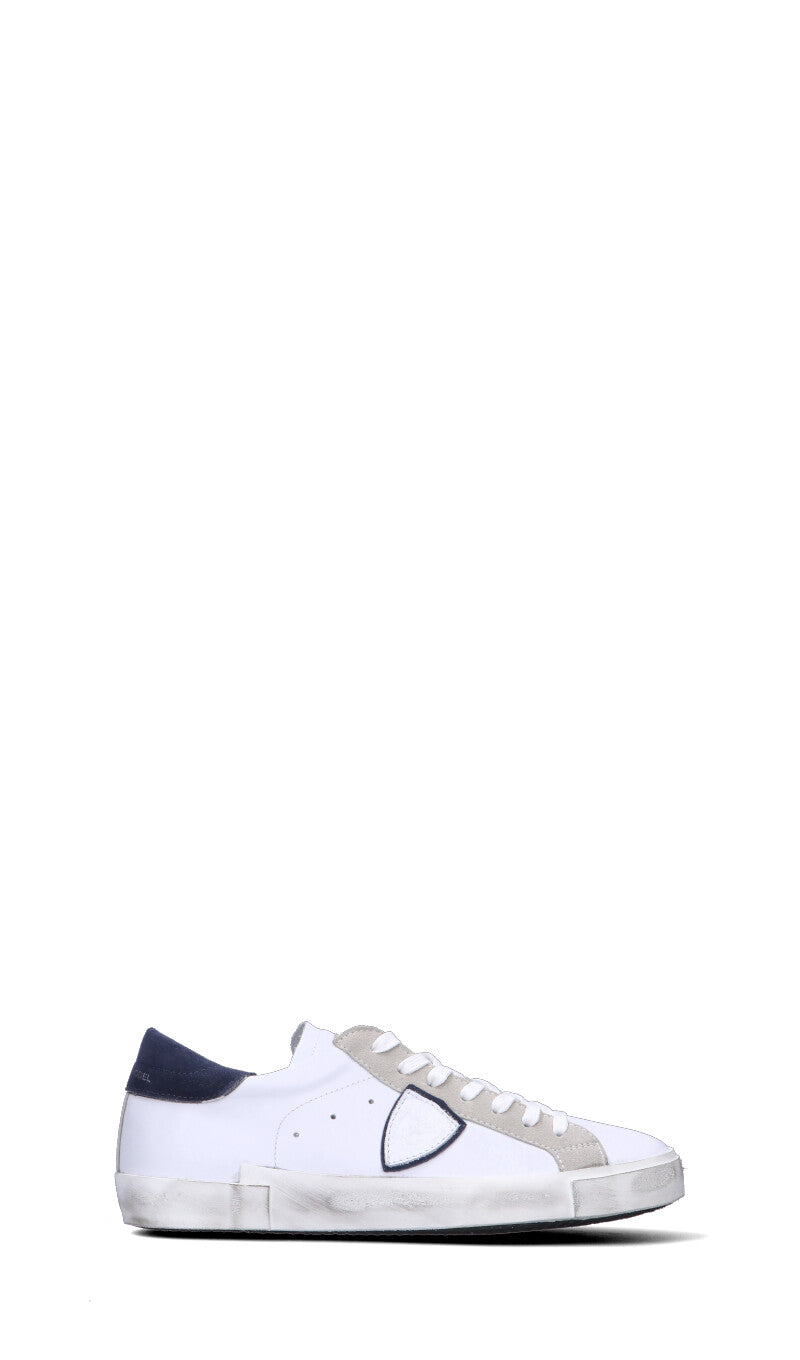 PHILIPPE MODEL Sneaker uomo bianca/blu in pelle