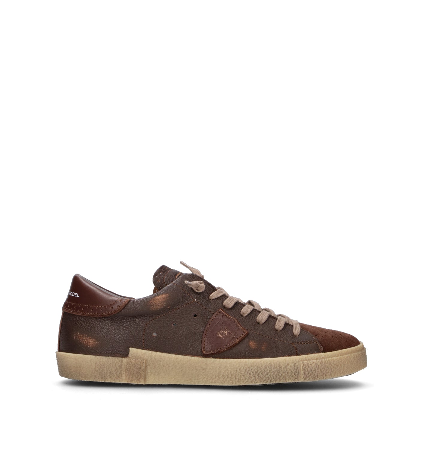 PHILIPPE MODEL Sneaker uomo marrone in pelle