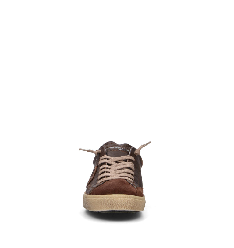 PHILIPPE MODEL Sneaker uomo marrone in pelle