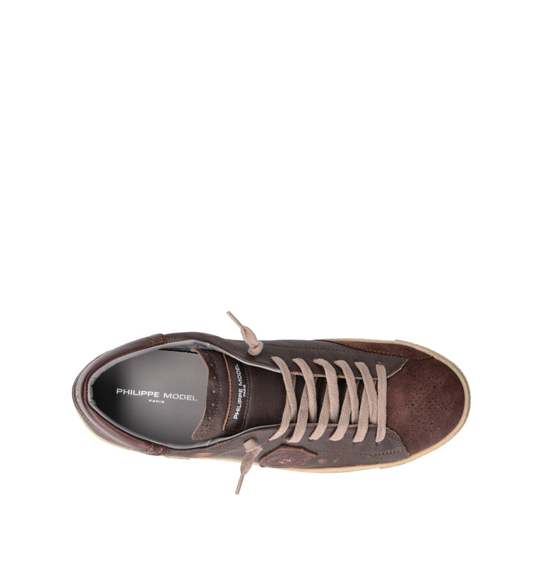 PHILIPPE MODEL Sneaker uomo marrone in pelle