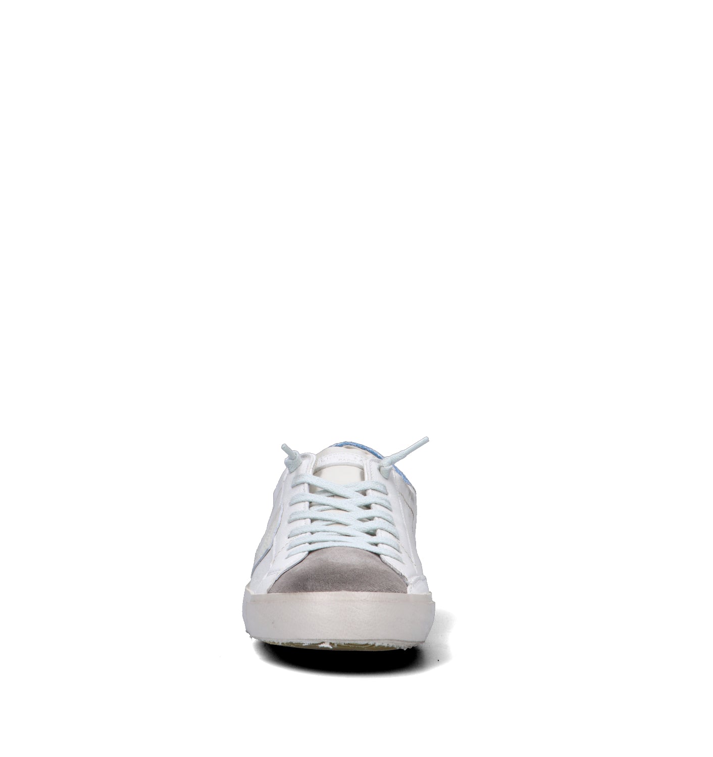 PHILIPPE MODEL Sneaker uomo bianca/azzurra in pelle