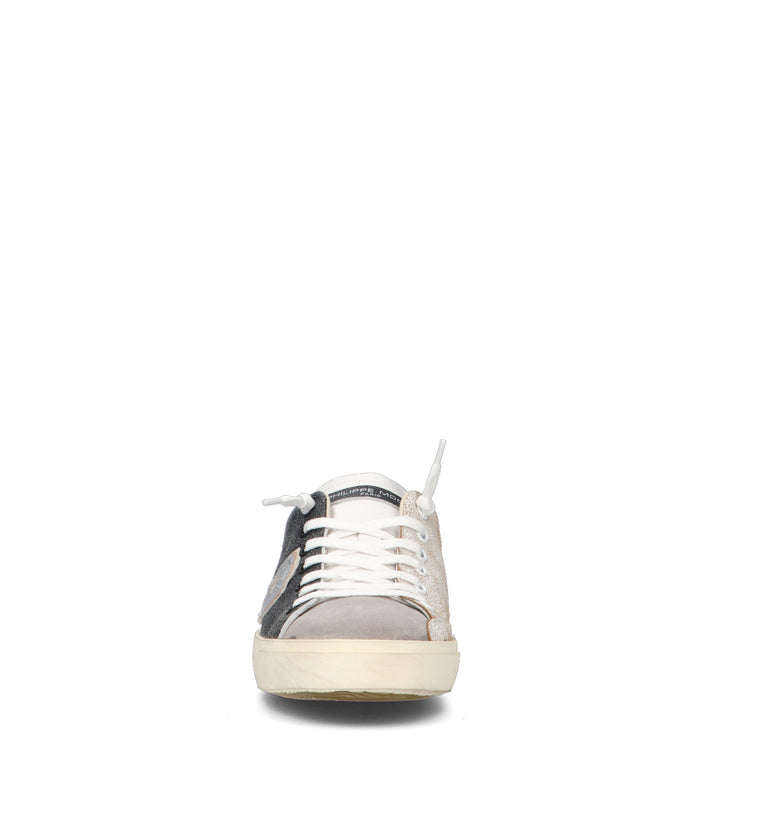 PHILIPPE MODEL Sneaker uomo grigia in pelle