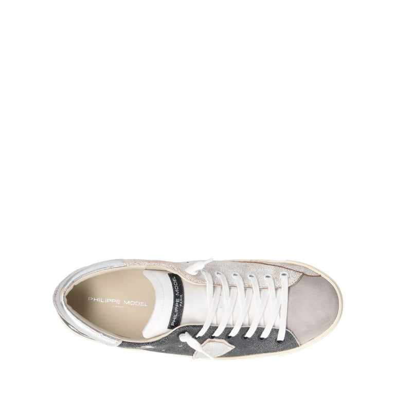 PHILIPPE MODEL Sneaker uomo grigia in pelle