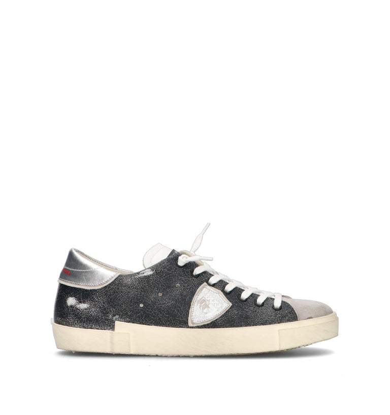 PHILIPPE MODEL Sneaker uomo grigia in pelle