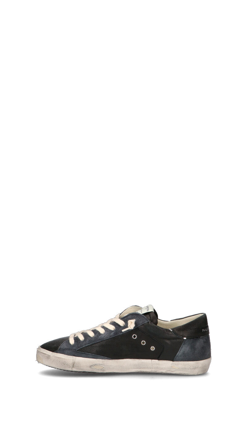 PHILIPPE MODEL Sneaker uomo nera, marrone e grigia in pelle