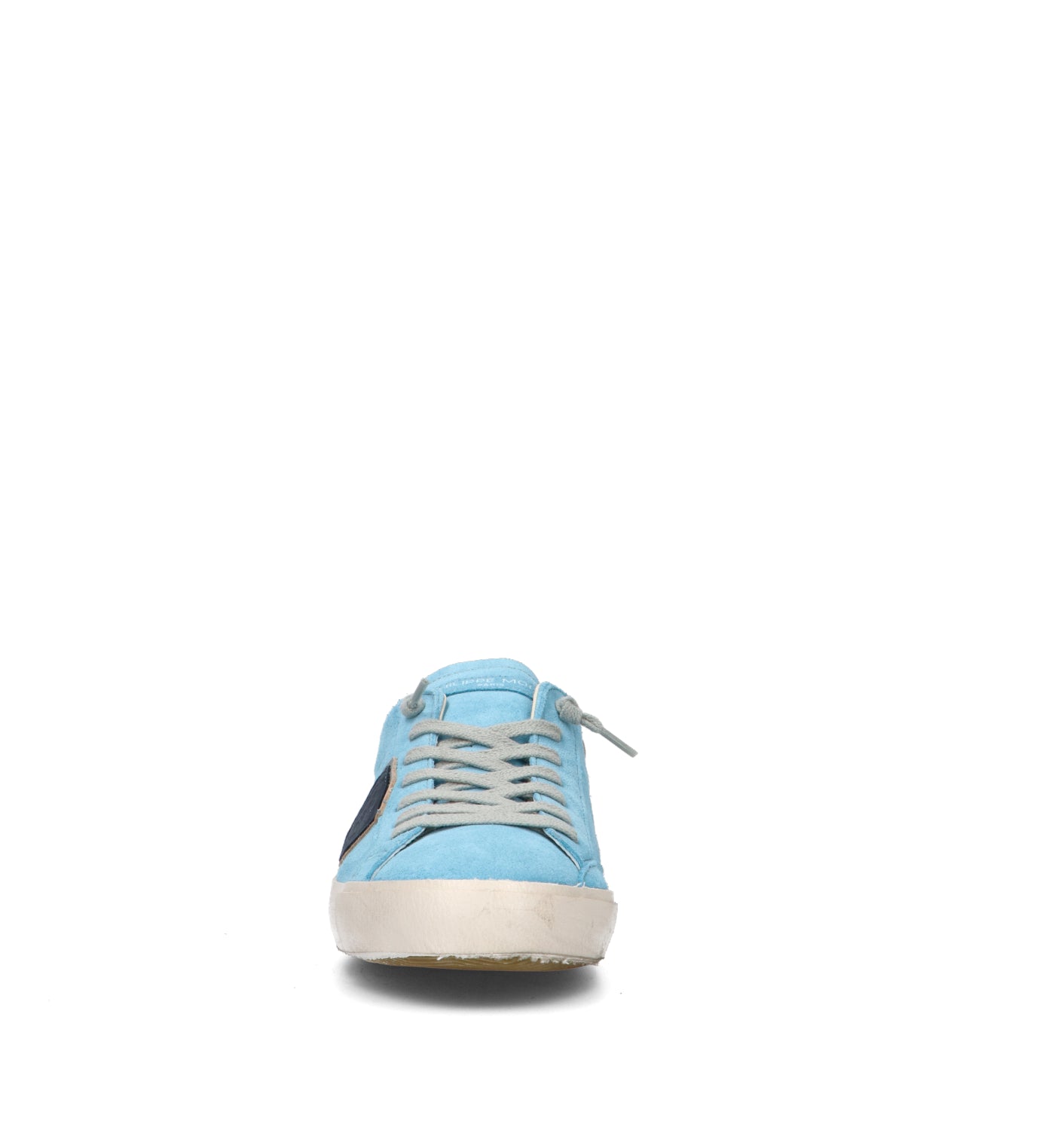 PHILIPPE MODEL Sneaker uomo azzurra in suede