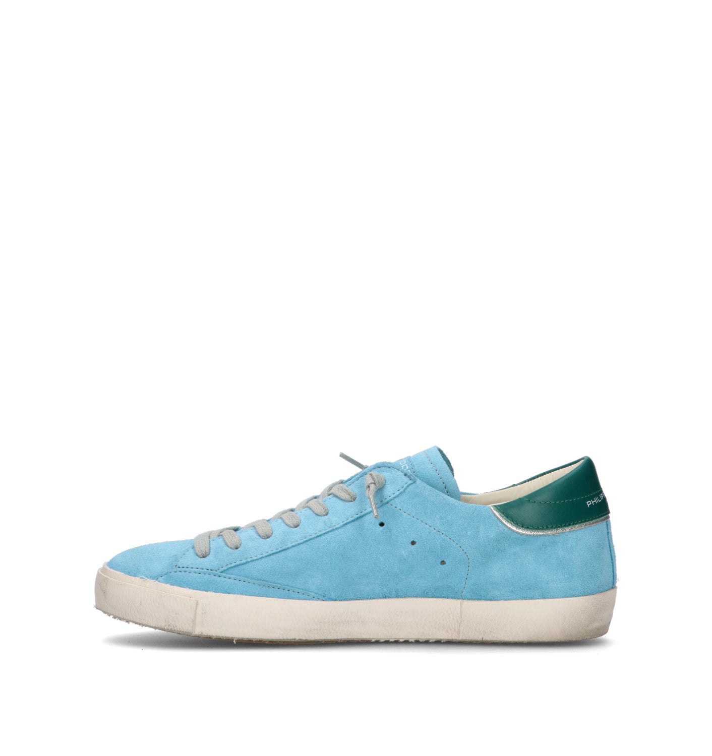 PHILIPPE MODEL Sneaker uomo azzurra in suede