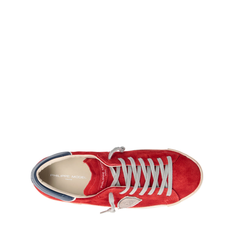 PHILIPPE MODEL Sneaker uomo rossa in suede