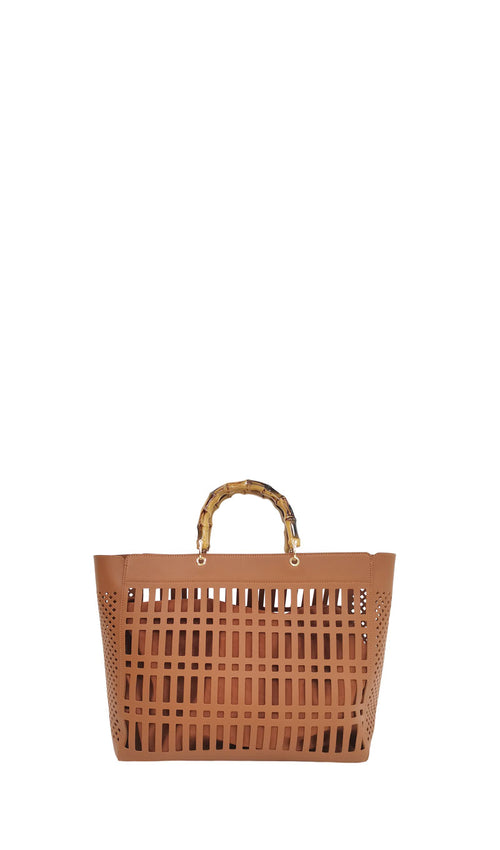 LE PANDORINE Borsa a mano marrone