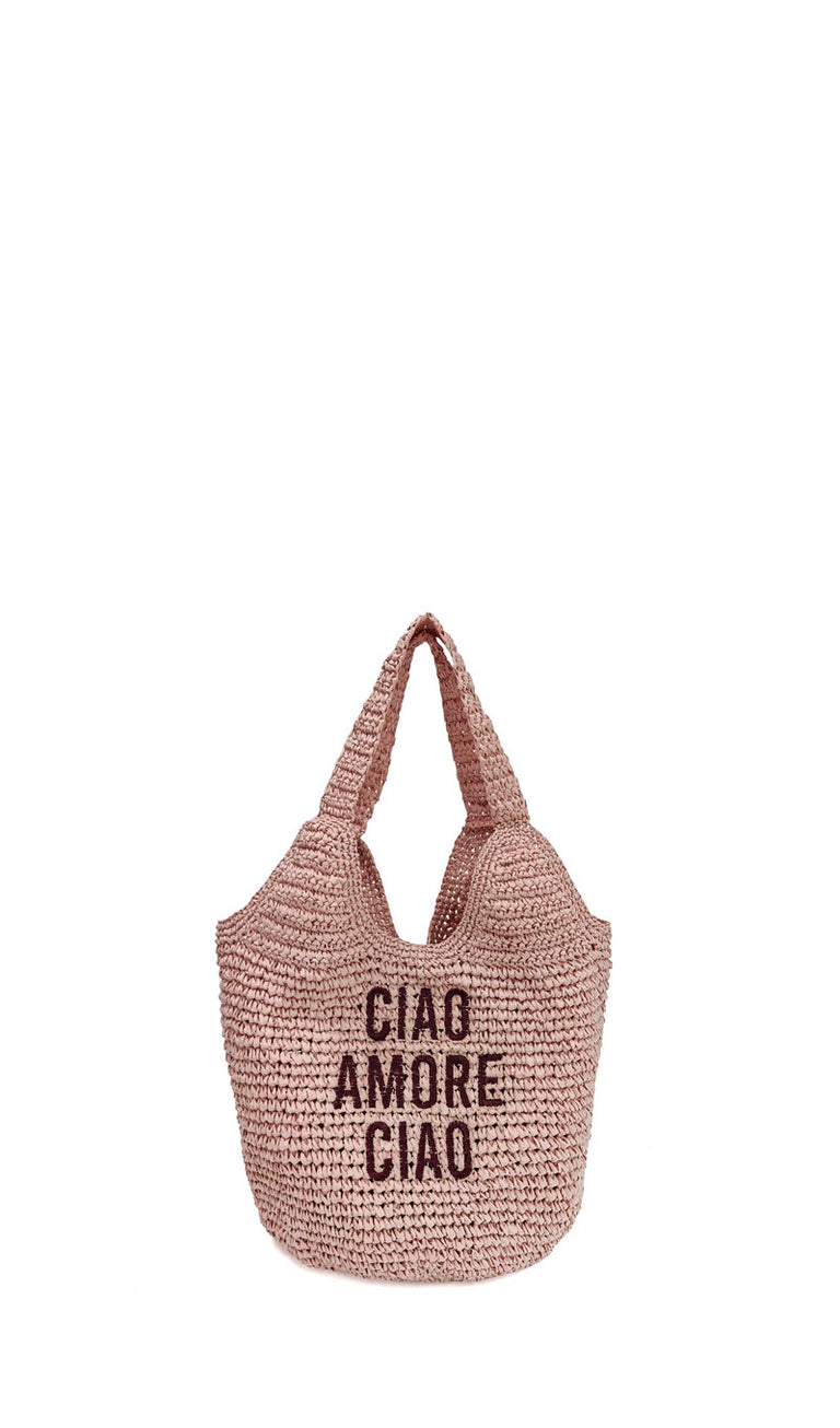 LE PANDORINE Borsa spiaggia panna