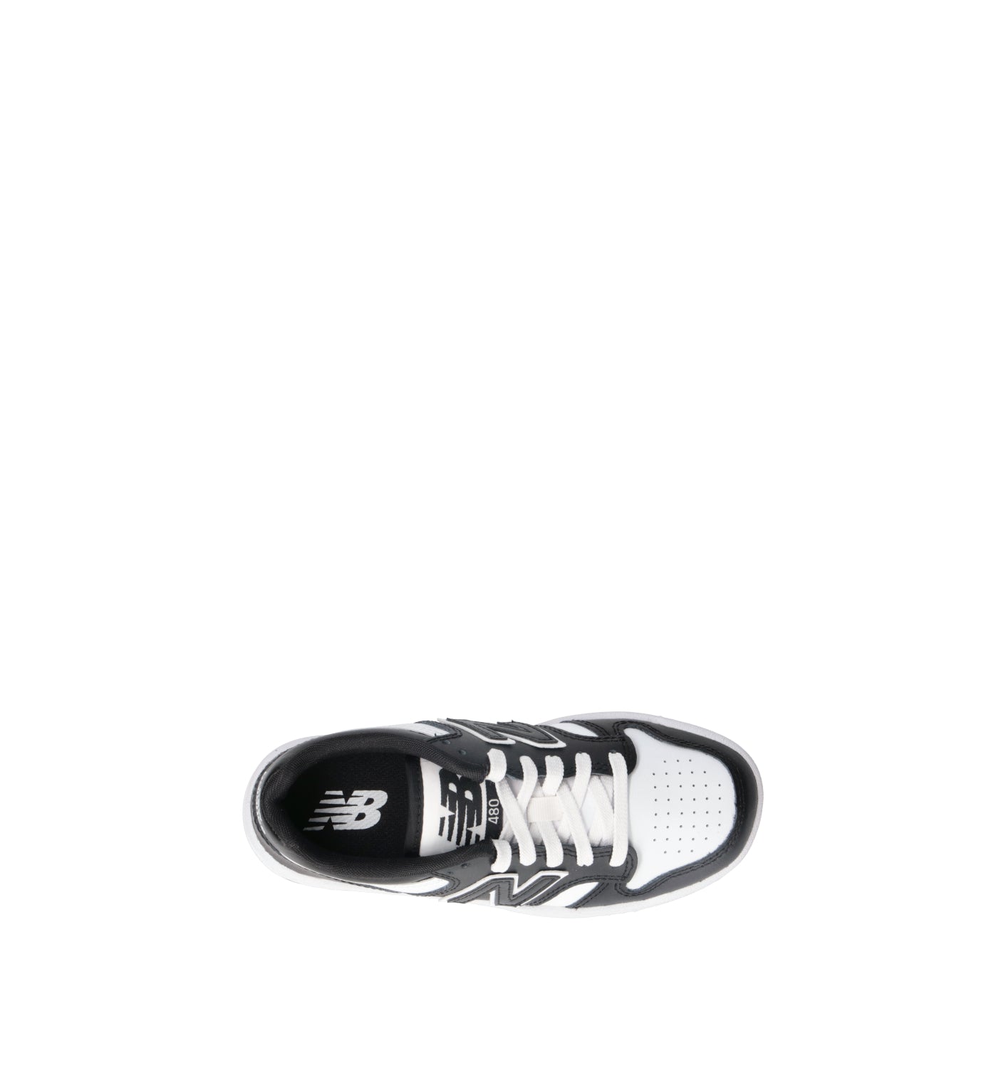 NEW BALANCE Sneaker bimbo nera/bianca in pelle