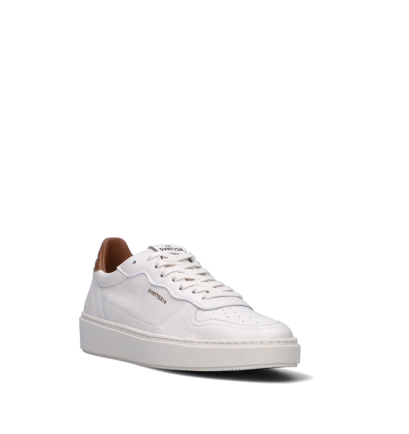 THE76 Sneaker uomo bianca/marrone in pelle
