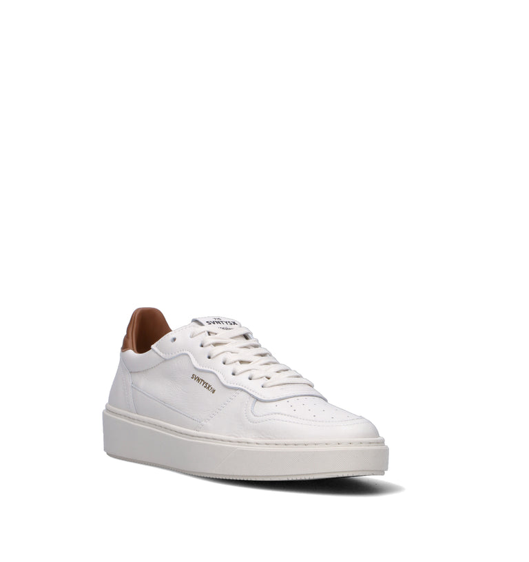 THE76 Sneaker uomo bianca/marrone in pelle