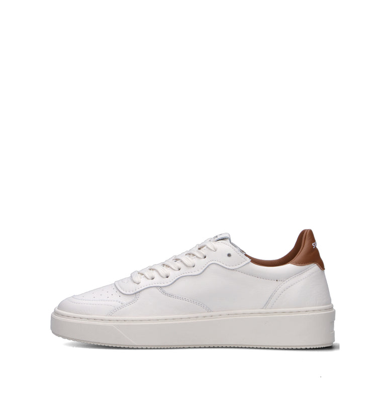 THE76 Sneaker uomo bianca/marrone in pelle