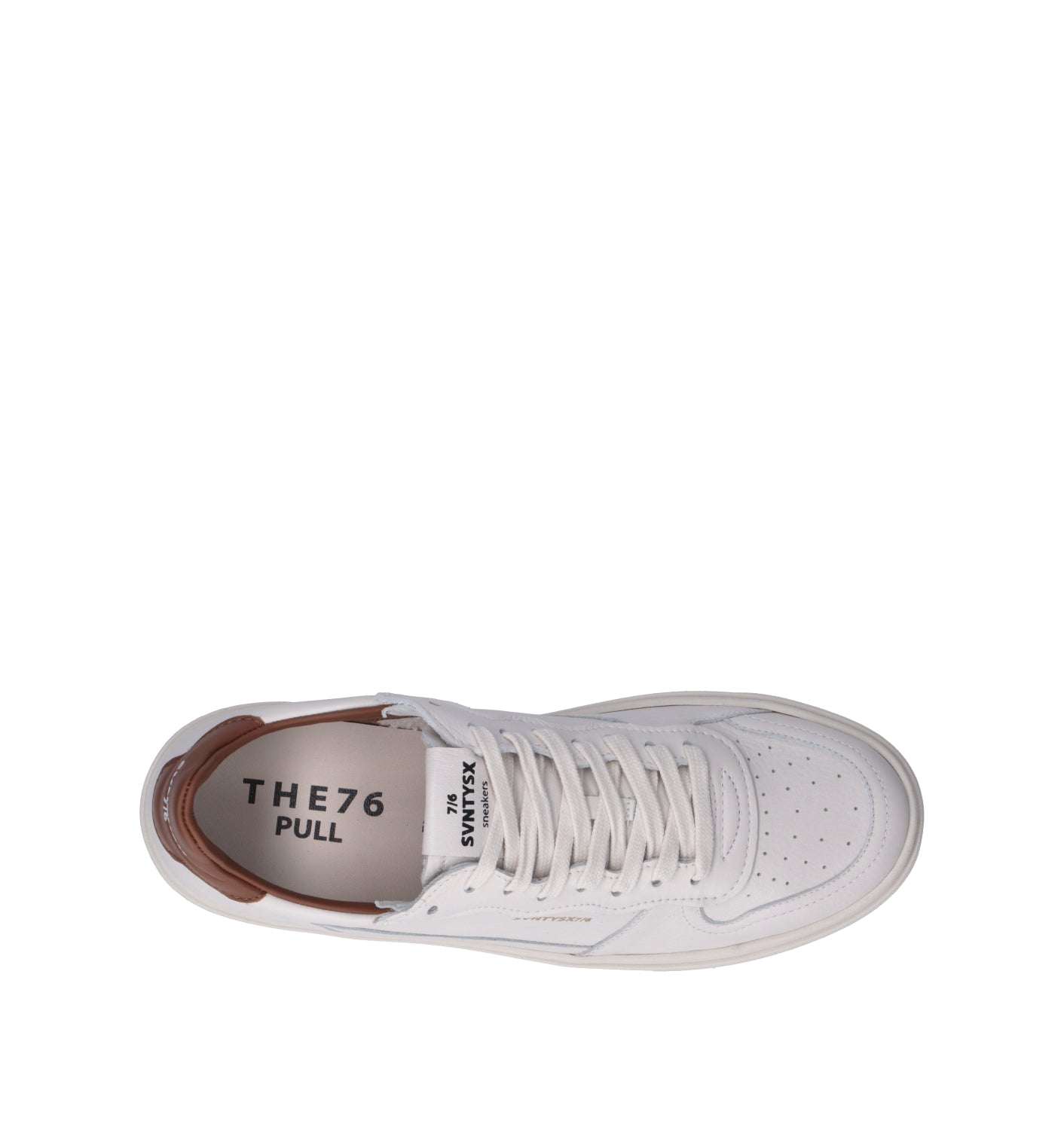 THE76 Sneaker uomo bianca/marrone in pelle