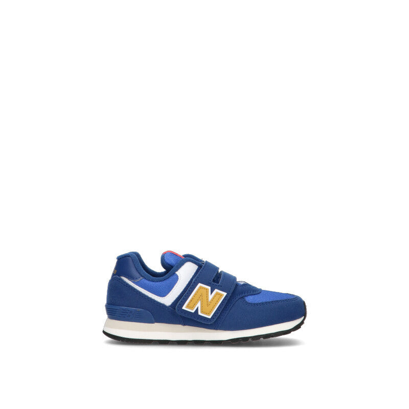 NEW BALANCE - 574 Sneaker bimbo blu in suede