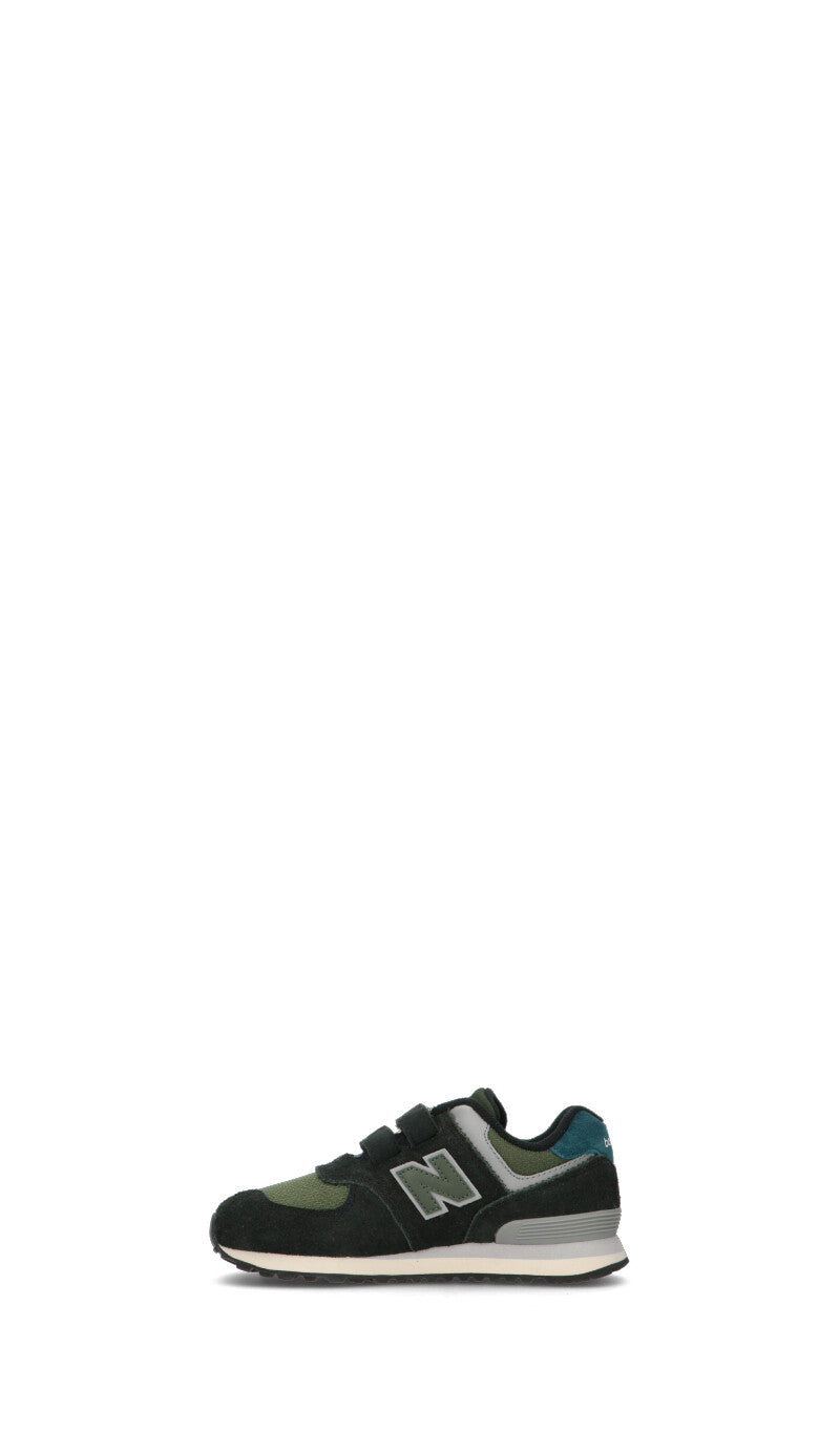 NEW BALANCE - 574 Sneaker bimbo nera in suede