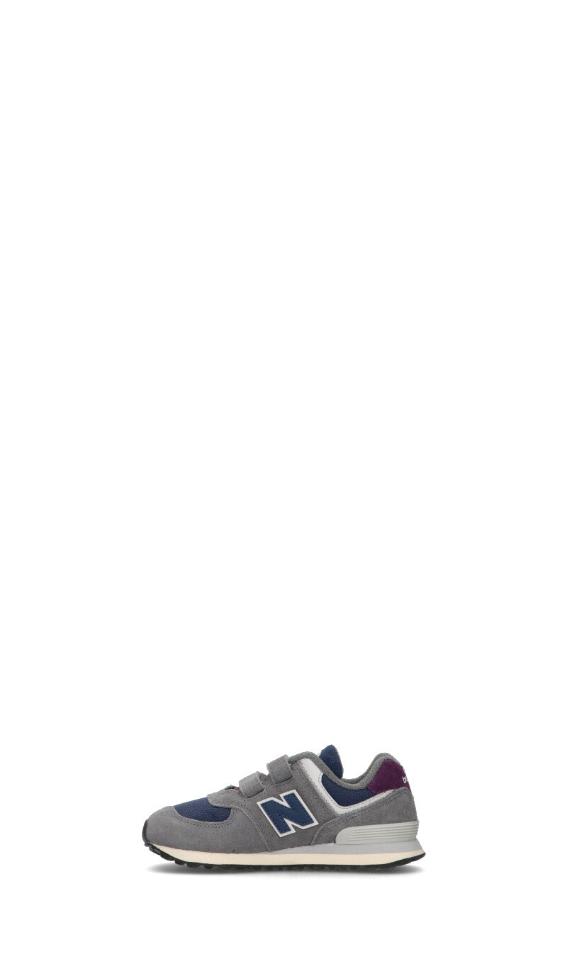 NEW BALANCE - 574 Sneaker bimbo grigia in suede