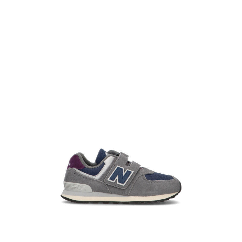 NEW BALANCE - 574 Sneaker bimbo grigia in suede