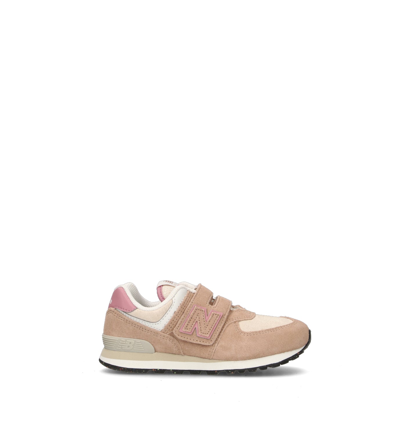 NEW BALANCE 574 Sneaker bimba taupe in suede