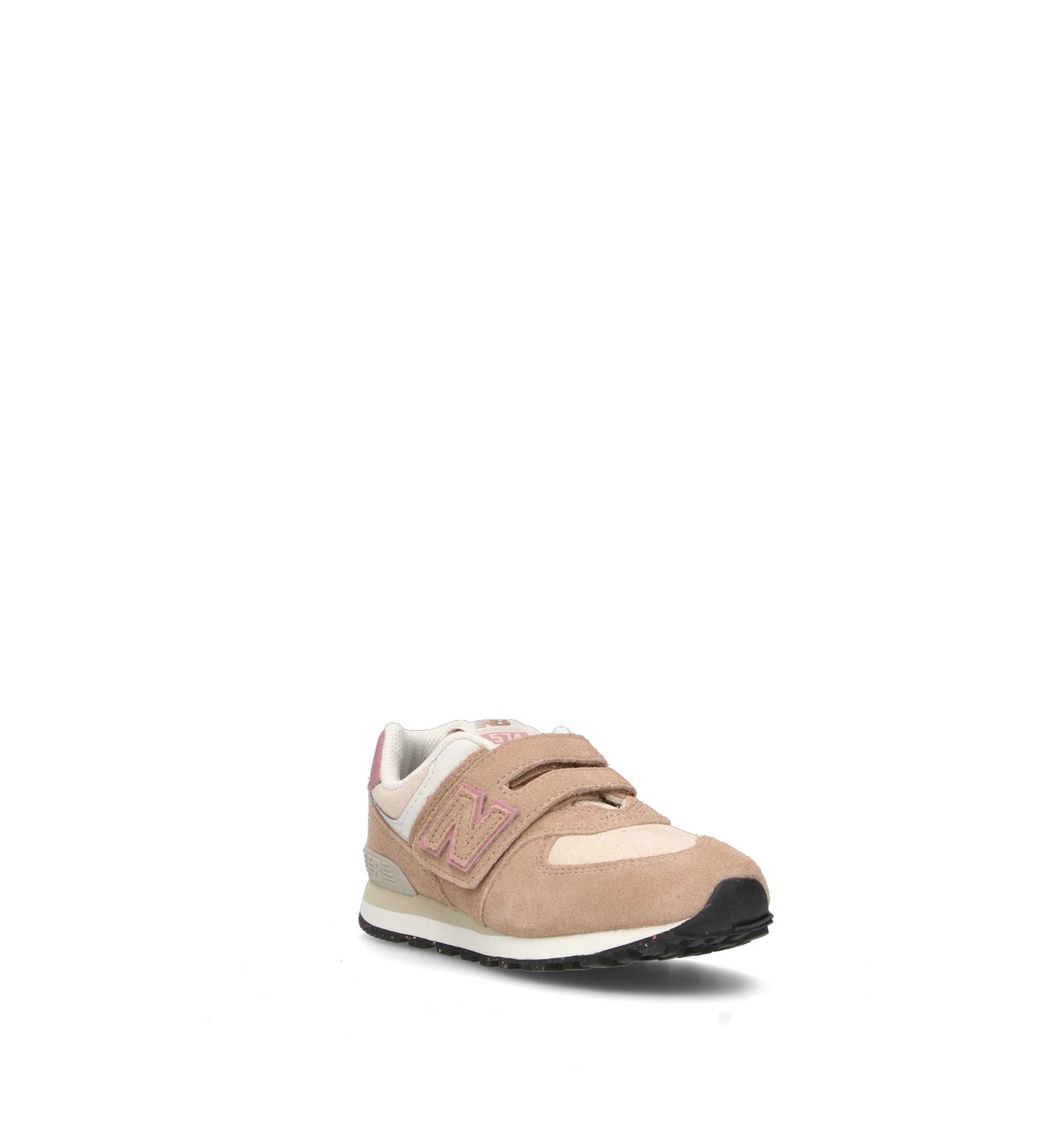 NEW BALANCE 574 Sneaker bimba taupe in suede