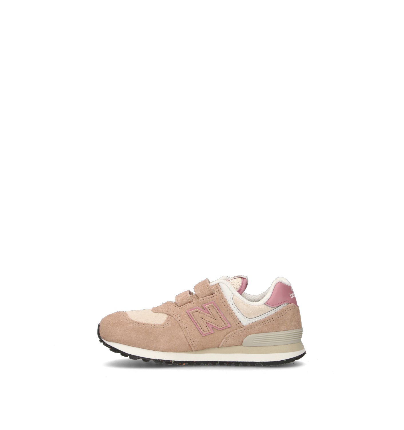 NEW BALANCE 574 Sneaker bimba taupe in suede