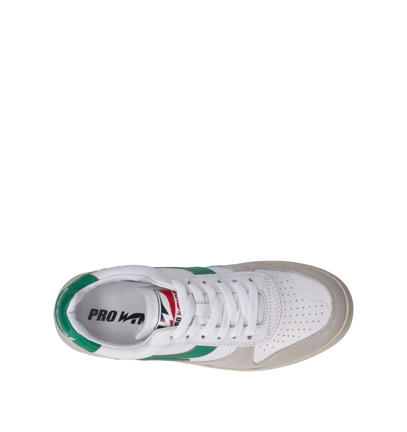 PROWINGS Sneaker donna bianca/verde in pelle