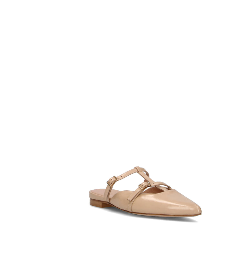 REBECCA VAN DIK Sabot donna nude in pelle