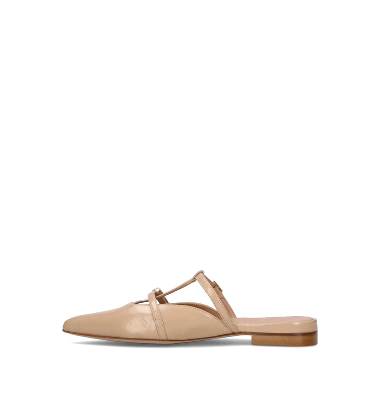 REBECCA VAN DIK Sabot donna nude in pelle