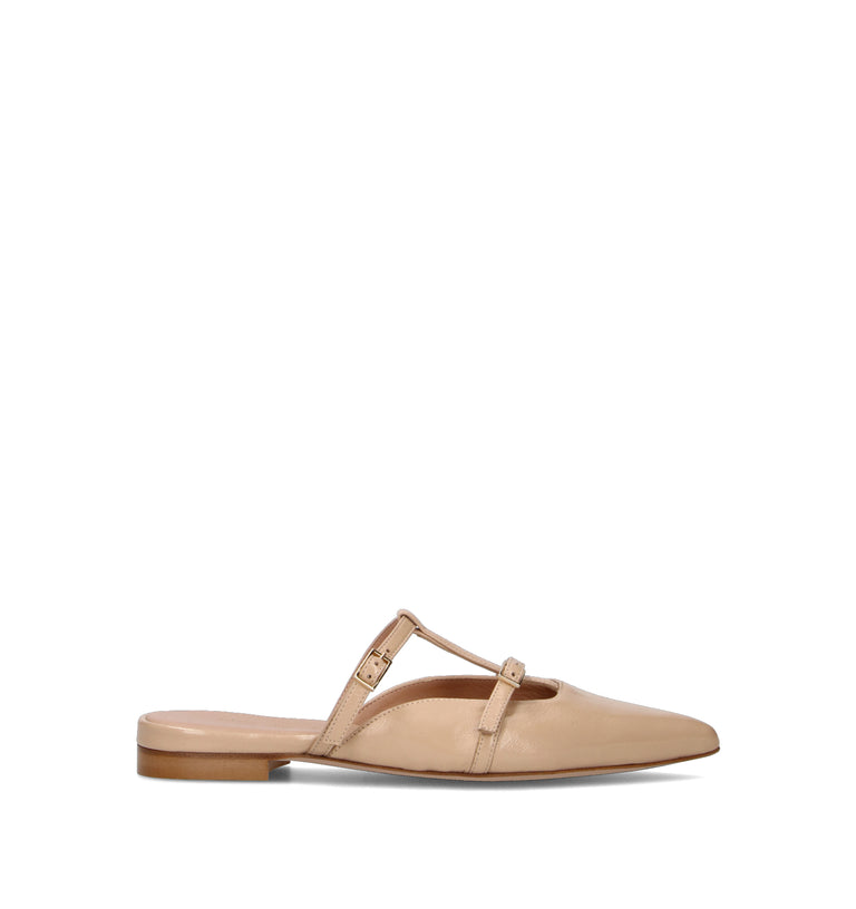 REBECCA VAN DIK Sabot donna nude in pelle