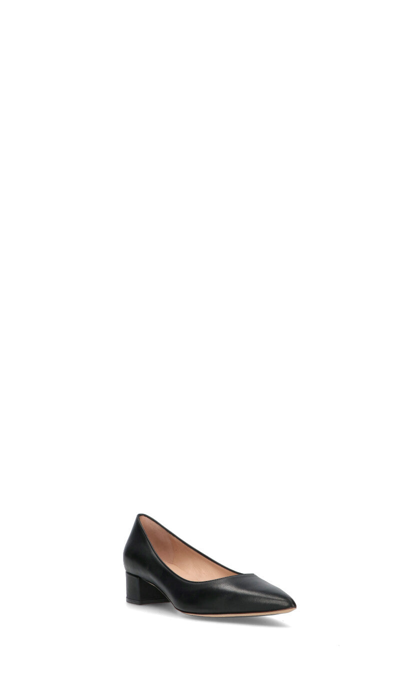 REBECCA VAN DIK Décolleté donna nero in pelle