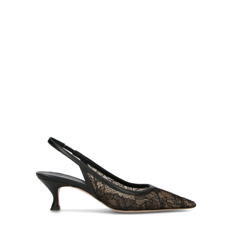 REBECCA VAN DIK Slingback donna nera