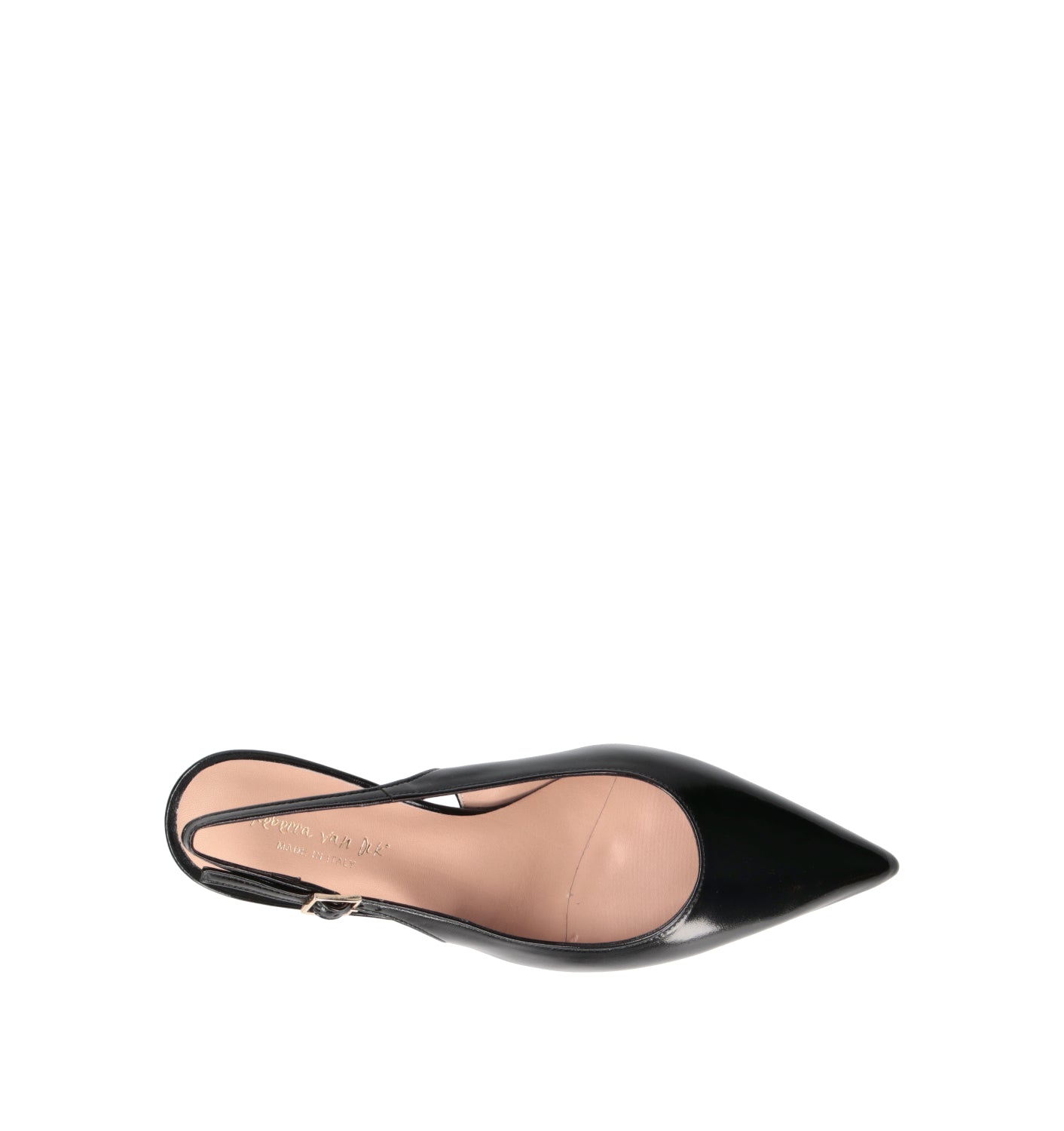 REBECCA VAN DIK Slingback donna nera in pelle