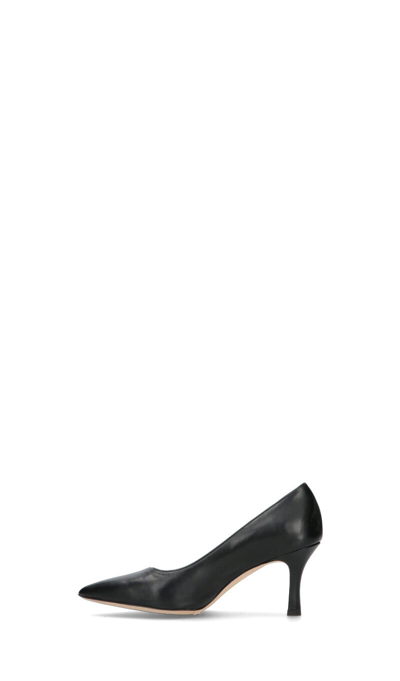 REBECCA VAN DIK Décolleté donna nero in pelle