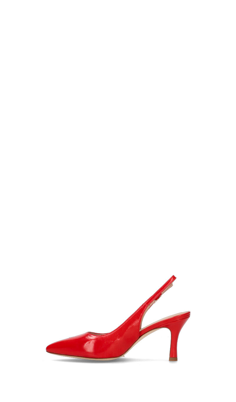 REBECCA VAN DIK Slingback donna rossa in pelle