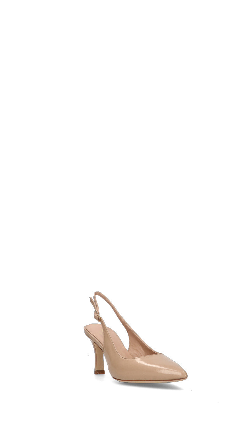 REBECCA VAN DIK Slingback donna beige in pelle