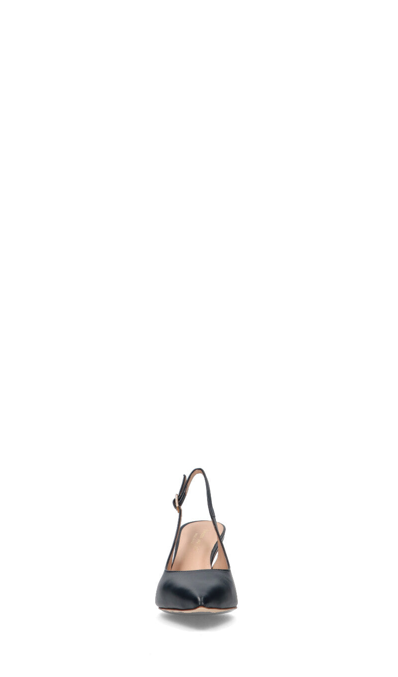 REBECCA VAN DIK Slingback donna blu in pelle