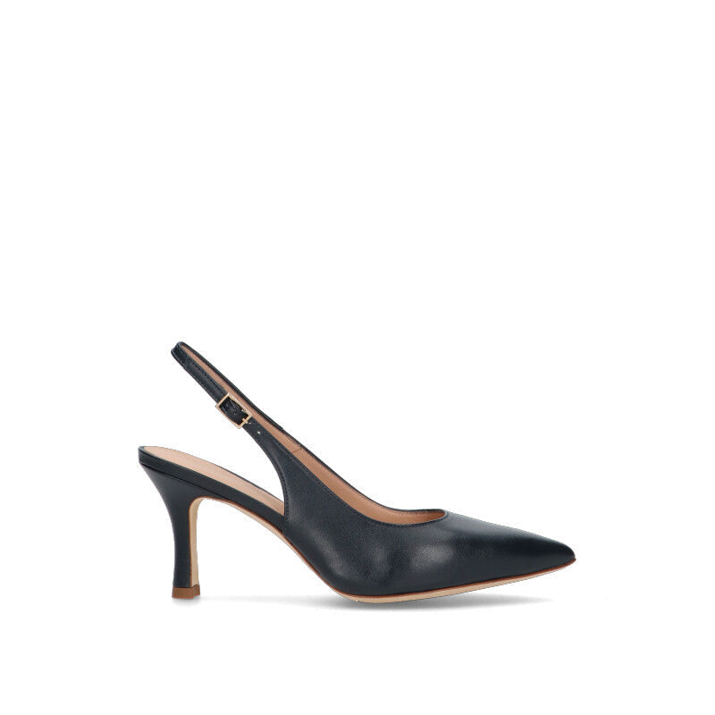 REBECCA VAN DIK Slingback donna blu in pelle