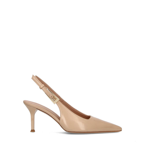 REBECCA VAN DIK Slingback donna nude in pelle
