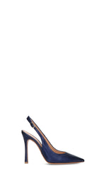 ENZO DI MARTINO Slingback donna blu in pelle